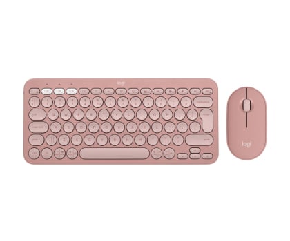 Zestaw klawiatura i mysz Logitech Pebble 2 Combo różowy